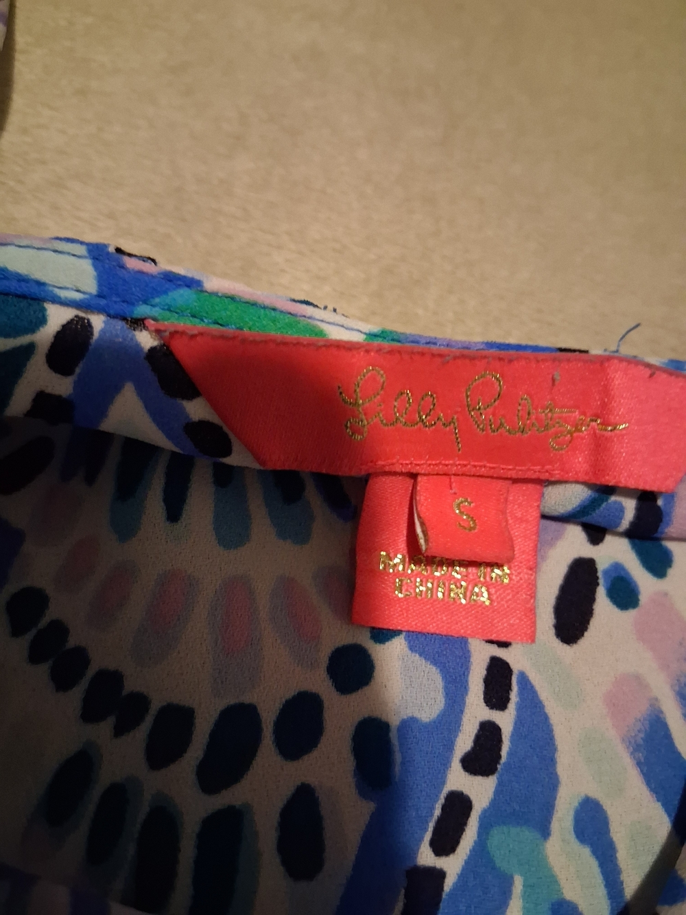 Lilly Pulitzer Blue, Pink & Green Ruffle Cami Top - Picture 7 of 7